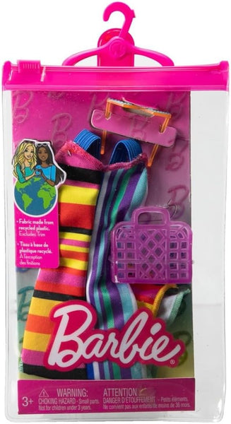 Barbie Fashion Accessories HJT22 - Rainbow Dress and Bag