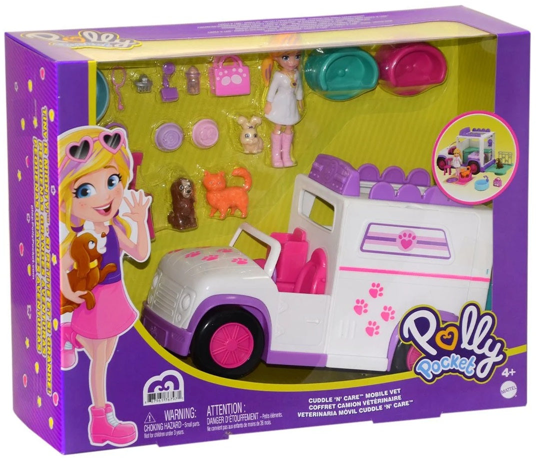Polly Pocket GFR04 Cuddle'n Care Mobile Vet – Happy Go Lucky