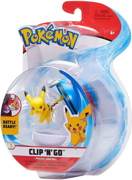 Pokemon - Clip n Go - Pikachu and Great Ball Pokeball