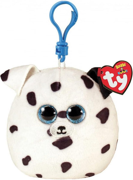 TY Fetch Dalmatian Dog - Squishy Beanies - KEY CLIP