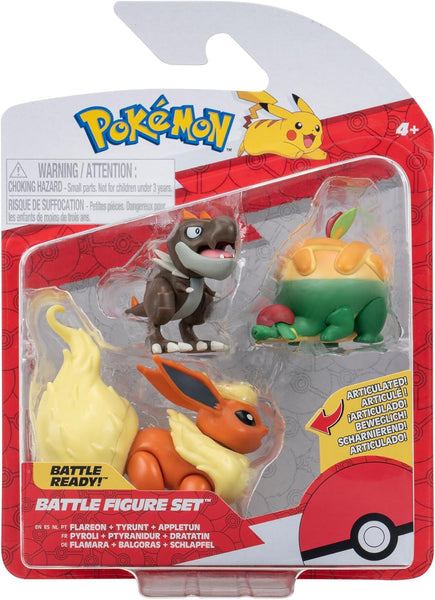 Pokemon - Battle Figure Set - Flareon, Tyrunt and Appletun