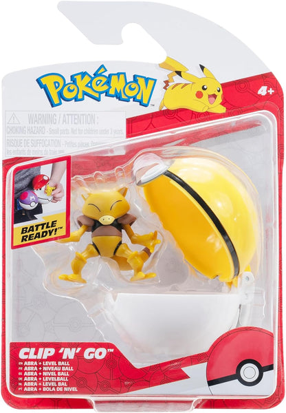 Pokemon - Clip n Go - Abra and Level Ball Pokeball