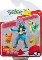 Pokemon - Battle Figure Set - Pawmi, Lucario and Snivy