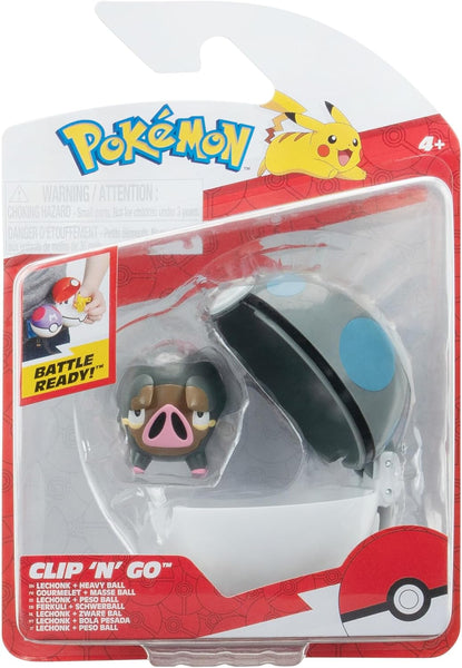 Pokemon - Clip n Go - Lechonk and Heay Pokeball