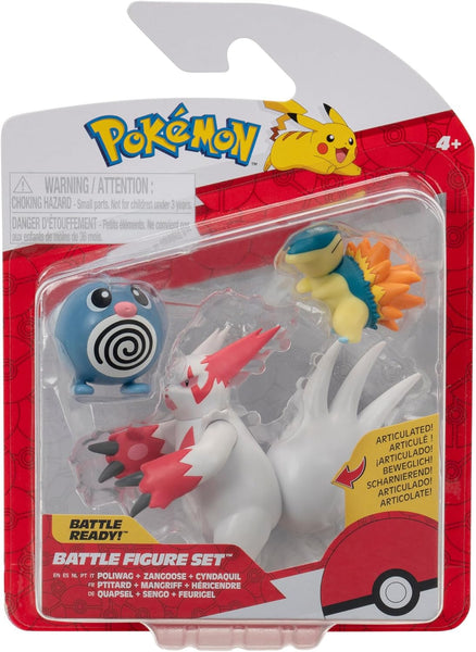 Pokemon - Battle Figure Pack - Poliwag, Zangoose & Cyndaquil