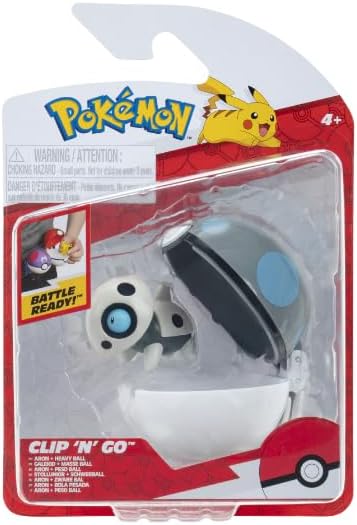 Pokemon - Clip n Go - Aron & Heavy Pokeball