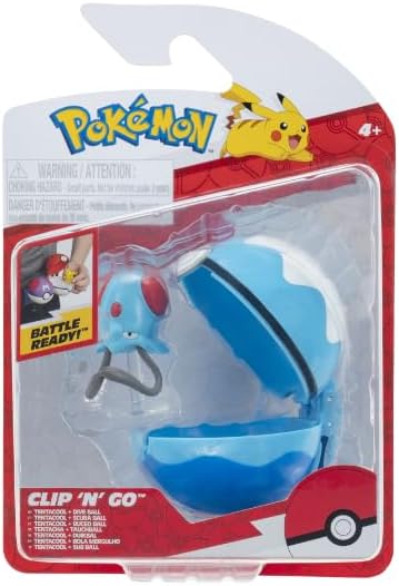 Pokemon - Clip n Go - Tantacool & Dive Pokeball