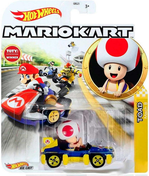 Hot Wheels Mario Kart Single Car: Toad Mach 8