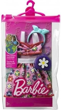 Barbie Fashion Accessories HJT21 - Pink Skirt and Top with Flowers