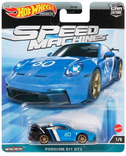 Hot Wheels Premium Speed Machines - Porsche 911 GT3
