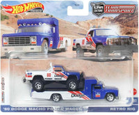 Hot Wheels Car Culture - Team Transport - # 51 '80 Dodge Macho Power Wagon & Retro Rig