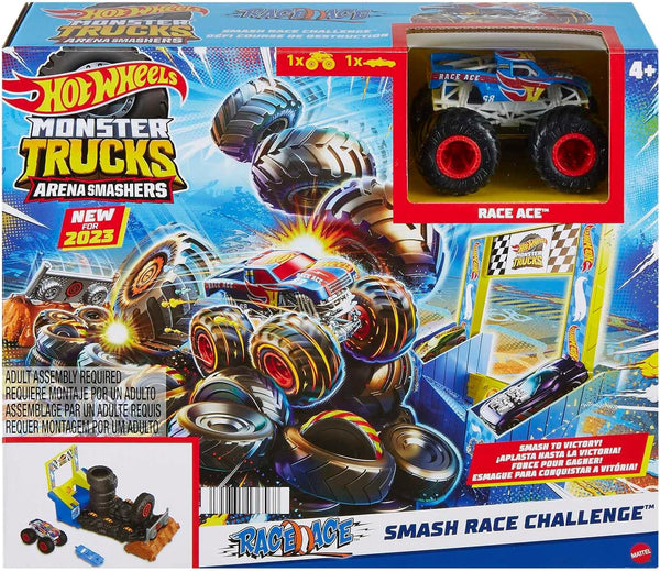 Hot Wheels - Monster Trucks - Race Ace Smash Race Challenge