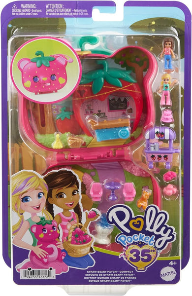 Polly Pocket HRD35 Straw Beary Patch Compact Play Set