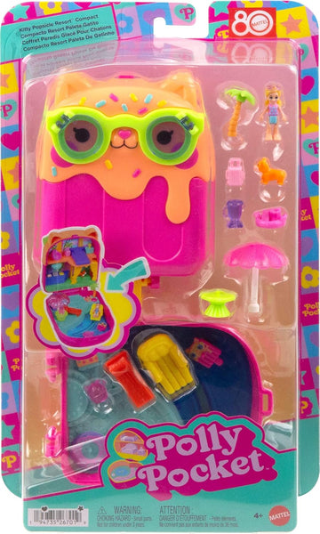 Polly Pocket JCB17 Pocket World Kitty Pops Compact Play Set