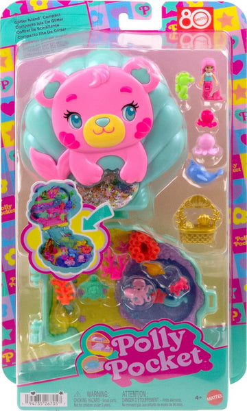 Polly Pocket JCB16 Pocket World Mer-Bear Compact Play Set