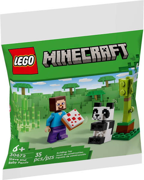 LEGO ® 30672 Steve and Baby Panda - Polybag