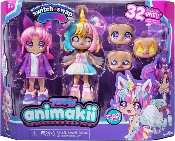 Animakii Fashion Dolls - Unicorn + Bat