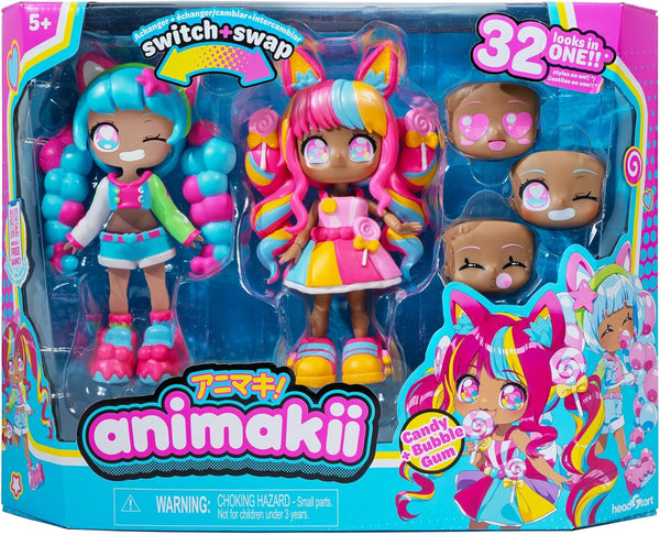 Animakii Fashion Dolls - Candy + Bubble Gum