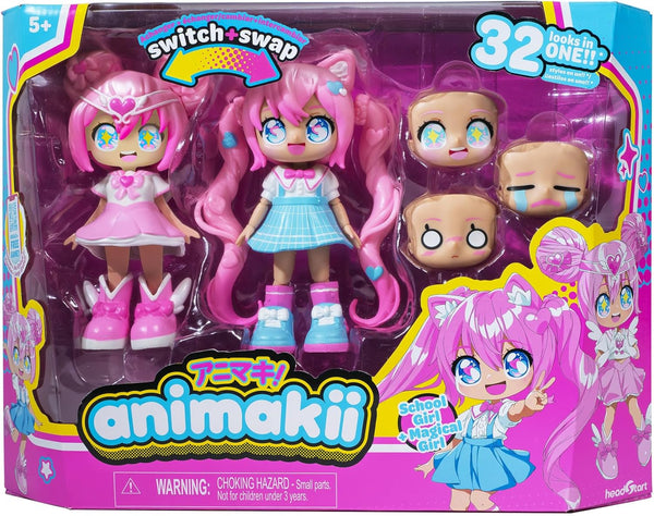 Animakii Fashion Dolls - School Girl + Magical Girl