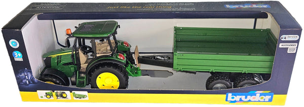 Bruder 02108 John Deere 5115 M Tractor with Tipping Trailer
