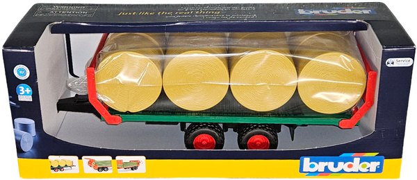 Bruder 02220 Bale Trailer With 8 Round Bales