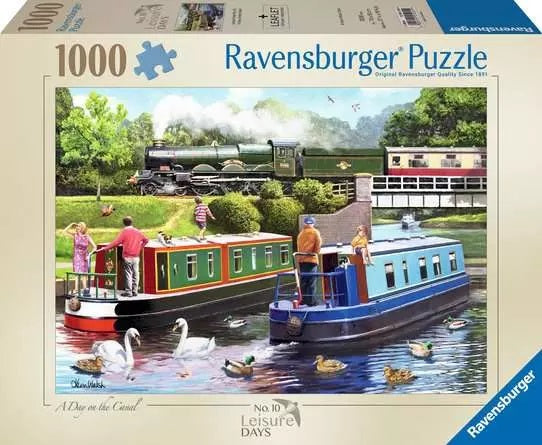 Ravensburger 12001255 Leisure days No.10, Day on the Canal 1000p Puzzle