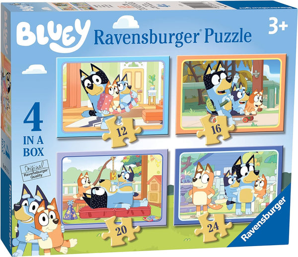 Ravensburger 03111 Bluey 4 in a Box Puzzle
