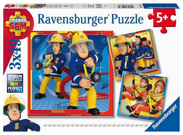 Ravensburger 05077 Fireman Sam 3X49p Puzzle