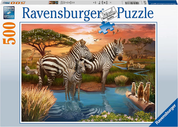 Ravensburger 17376 Zebras at the Waterhole 500p Puzzle