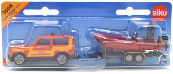 Siku 1608 1:87 Fire Land Rover Defender with Boat