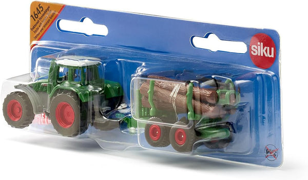 Siku 1645 1:87 Fendt With Forestry Trailer