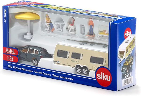 Siku 2542 Car with Caravan 1:55