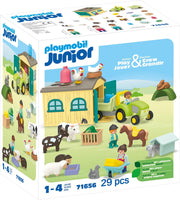 Playmobil 71656 1.2.3 JUNIOR:  Farm Adventure with Tractor