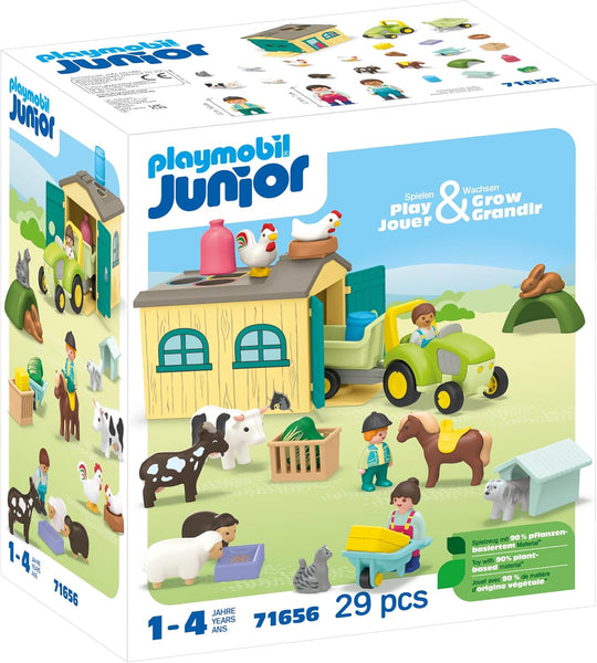 Playmobil 71656 1.2.3 JUNIOR:  Farm Adventure with Tractor