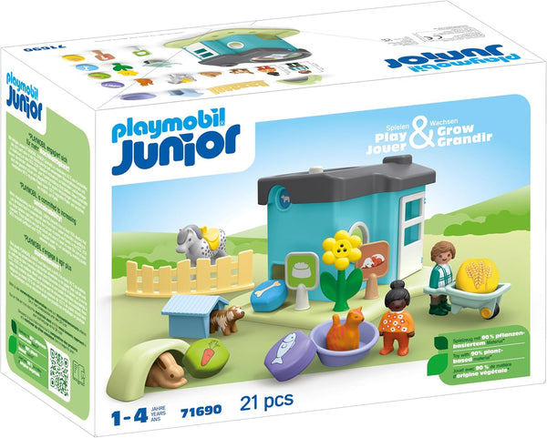 Playmobil 1.2.3. 71690 Junior: Animal Home with Treat Dispenser