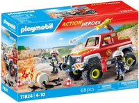 Playmobil 71824 Action Heroes Fire Rescue Truck with Water Shooting Cannon