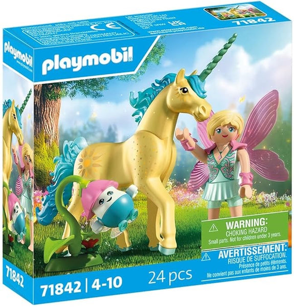 Playmobil 71842 Collectible Unicorn Sunshine Blossom with Fairy