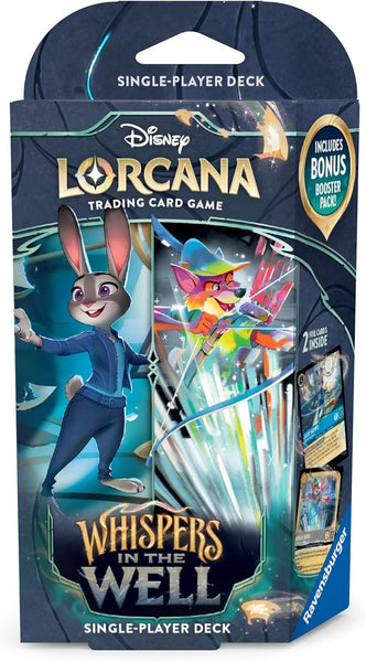 Lorcana Trading Card Game - Whispers In The Well - Starter Deck - Judy Hopps & Robin Hood