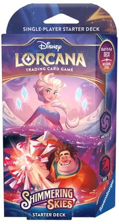 Lorcana Trading Card Game - Shimmering Skies -  Elsa and Wreck-It Ralph Starter Deck