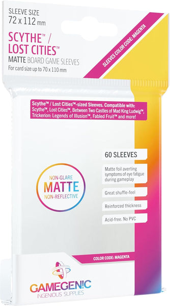 Board Game Card Sleeves - Gamegenic - 72 mm X 112 mm - Matte