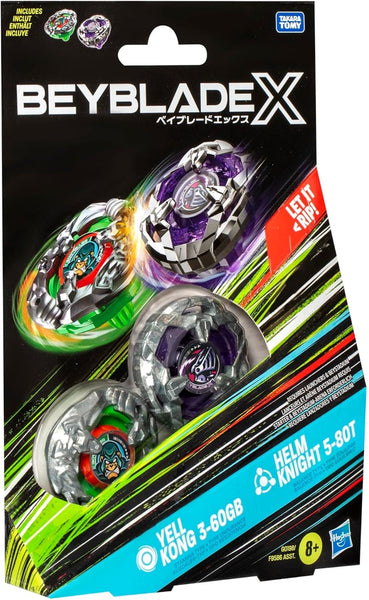 Beyblade X Yell Kong 3-60GB and Helm Knight 5-80T Top Dual Pack