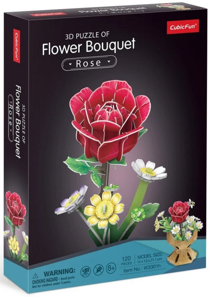 Laggon 3D Puzzle - Flower Bouquet: Rose