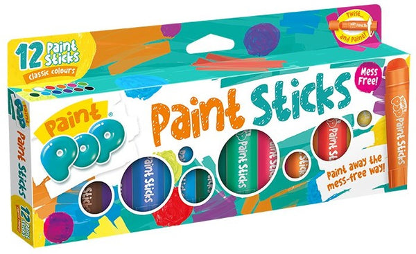 Paint Pop Paint Stick - 12 Classic Colours