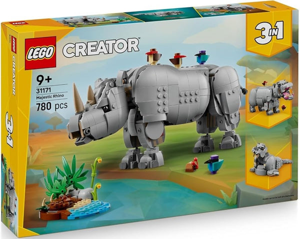LEGO ® 31171 Wild Animals: Majestic Rhino with Birds