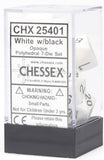 Chessex 25401 Dice Opaque Polyhedral 7 Dice Set - White