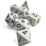 Chessex 25401 Dice Opaque Polyhedral 7 Dice Set - White