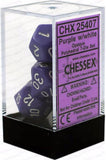 Chessex 25407 Dice Opaque Polyhedral 7 Dice Set - Purple
