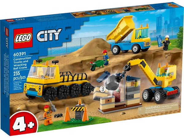 LEGO ® 60391 Construction Trucks and Wrecking Ball Crane