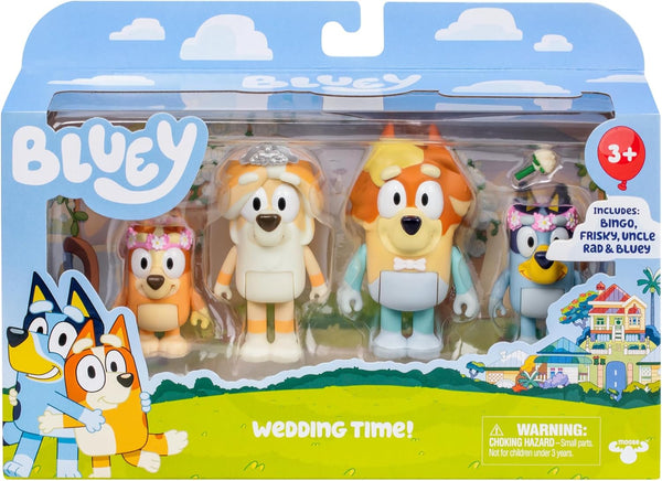 Bluey and Family: 4 Figure Pack - Wedding Time