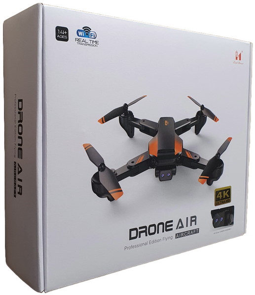Drone Air 4K - Micro Foldable Drone - Black and Orange